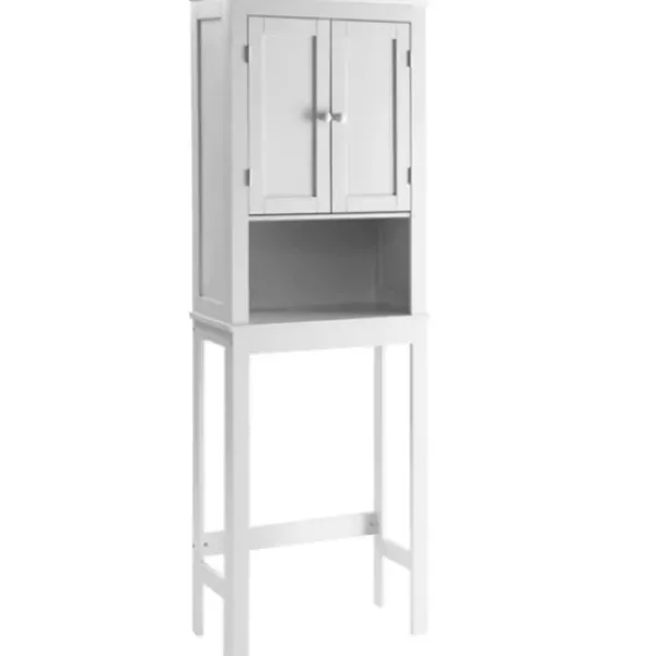 Bathroom Furniture-Kirkland's Home Wood Bathroom Storage Cabinet White