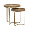 Accent & End Tables-Kirkland's Home Wood Beaded Nesting Side Tables, Set Of 2 Brown