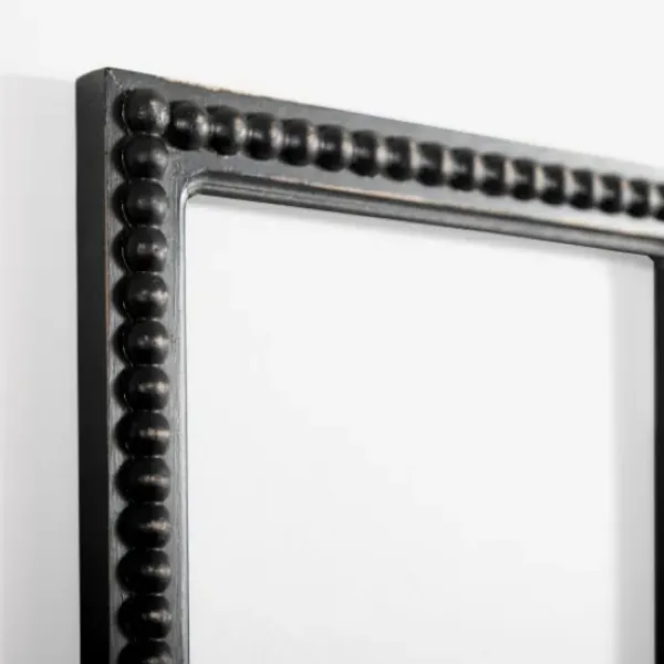 Wall Plaques-Kirkland's Home Wood Beaded 6-Pane Window Wall Plaque Black