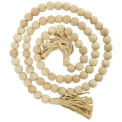Decorative Accents-Kirkland's Home Wood Beaded Tassel Garland Black