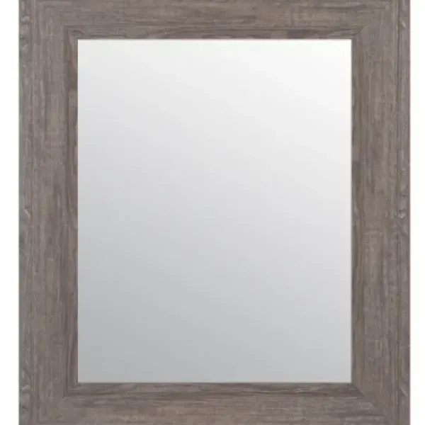 Framed Mirrors-Kirkland's Home Wood Beveled Frame Wall Mirror Gray