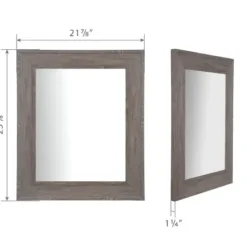 Framed Mirrors-Kirkland's Home Wood Beveled Frame Wall Mirror Gray