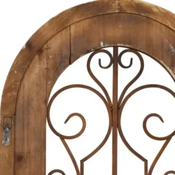 Wall Plaques-Kirkland's Home Wood Black Metal Scrollwork Wall Plaque Brown