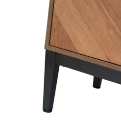 Cabinets & Sideboards-Kirkland's Home Wood Chevron 4-Door Sideboard Brown