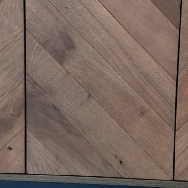Cabinets & Sideboards-Kirkland's Home Wood Chevron 4-Door Sideboard Brown