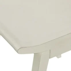 Benches & Ottomans-Kirkland's Home Wood Curved Seat Stool White