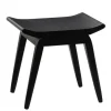 Benches & Ottomans-Kirkland's Home Wood Curved Seat Stool Black