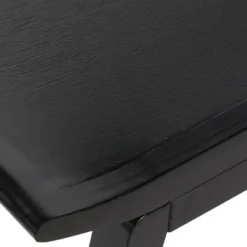 Benches & Ottomans-Kirkland's Home Wood Curved Seat Stool Black