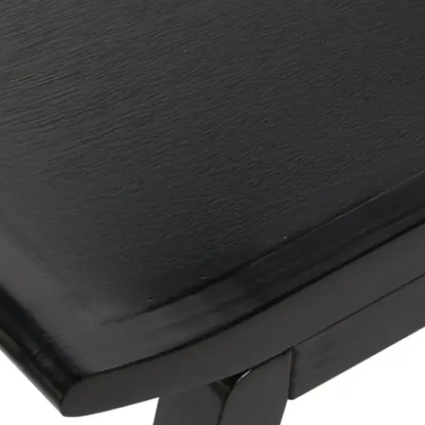 Benches & Ottomans-Kirkland's Home Wood Curved Seat Stool Black