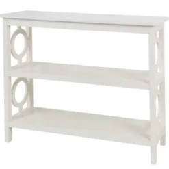 Bookshelves-Kirkland's Home Wood Cut-Out Circles Bookcase White
