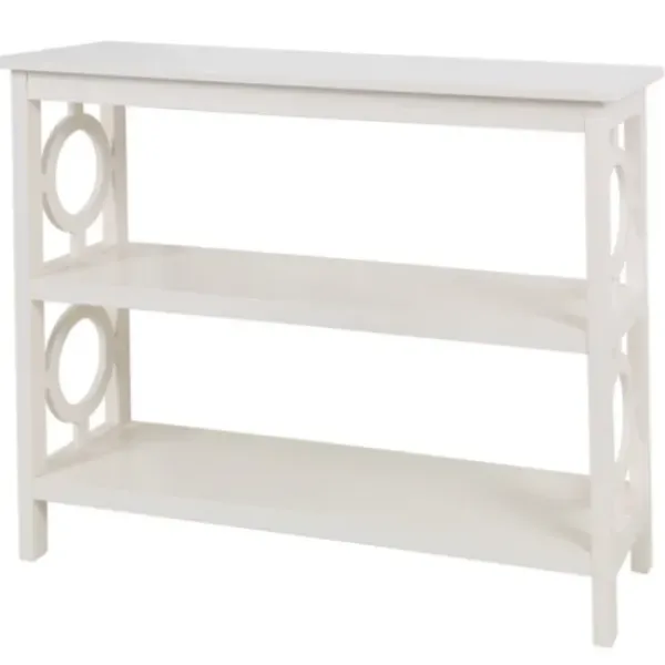 Bookshelves-Kirkland's Home Wood Cut-Out Circles Bookcase White