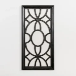 Wall Plaques-Kirkland's Home Wood Cutout Pattern Wall Plaque Black