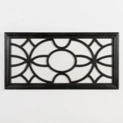 Wall Plaques-Kirkland's Home Wood Cutout Pattern Wall Plaque Black