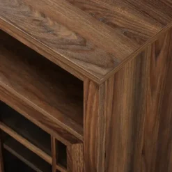 Tv Stands & Media Consoles-Kirkland's Home Wood 2-Door Led Fireplace Cabinet Brown