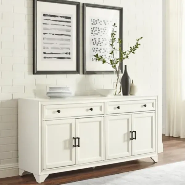 Cabinets & Sideboards-Kirkland's Home Wood 4-Door Sideboard Cabinet White