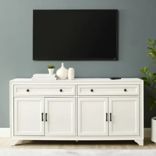 Cabinets & Sideboards-Kirkland's Home Wood 4-Door Sideboard Cabinet White