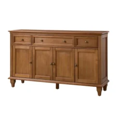 Cabinets & Sideboards-Kirkland's Home Wood 4-Door Sideboard Cabinet Brown