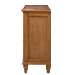 Cabinets & Sideboards-Kirkland's Home Wood 4-Door Sideboard Cabinet Brown