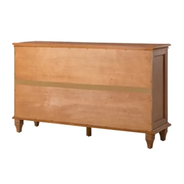 Cabinets & Sideboards-Kirkland's Home Wood 4-Door Sideboard Cabinet Brown