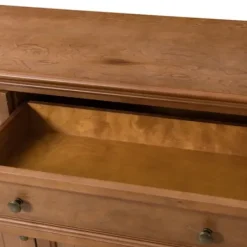 Cabinets & Sideboards-Kirkland's Home Wood 4-Door Sideboard Cabinet Brown