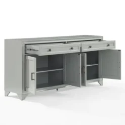 Cabinets & Sideboards-Kirkland's Home Wood 4-Door Sideboard Cabinet Gray