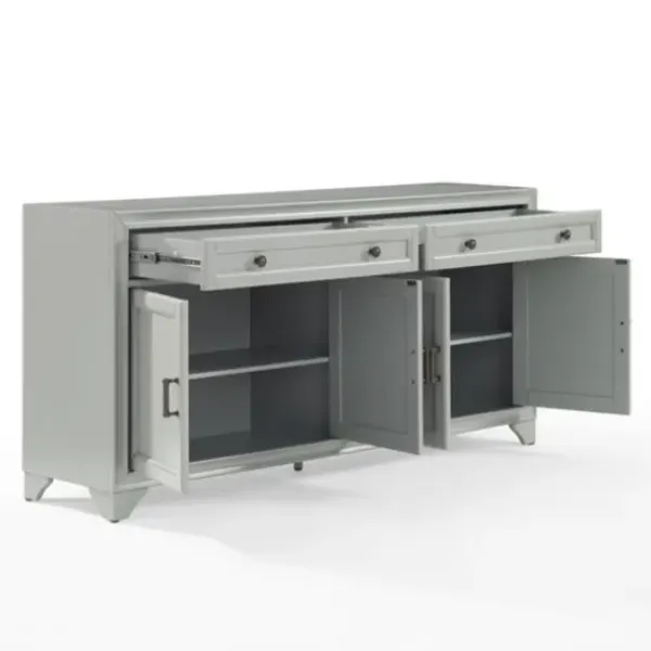 Cabinets & Sideboards-Kirkland's Home Wood 4-Door Sideboard Cabinet Gray