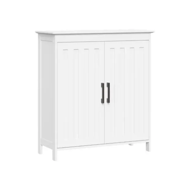 Bathroom Furniture-Kirkland's Home Wood 2-Door Storage Cabinet White