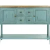 Console Tables-Kirkland's Home Wood 2-Door Storage Console Table Blue