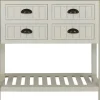 Console Tables-Kirkland's Home Wood 4-Drawer Console Table White