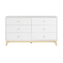 Dressers & Chests-Kirkland's Home Wood 6-Drawer Footed Dresser White