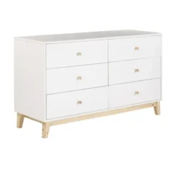Dressers & Chests-Kirkland's Home Wood 6-Drawer Footed Dresser White