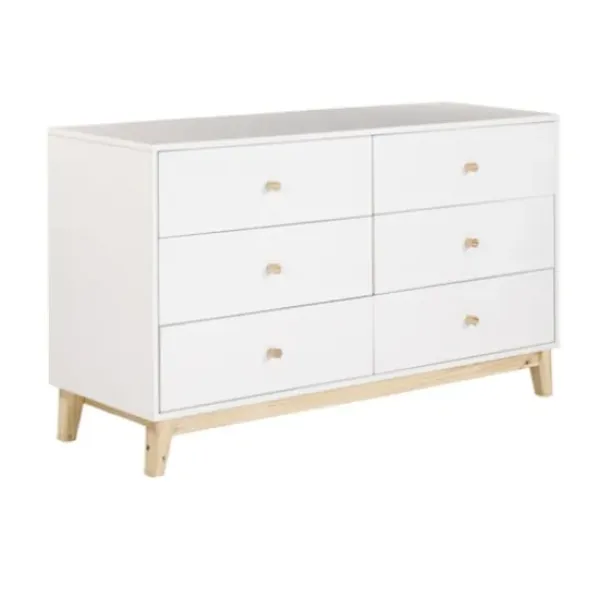 Dressers & Chests-Kirkland's Home Wood 6-Drawer Footed Dresser White