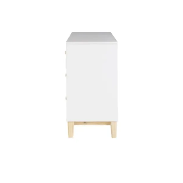 Dressers & Chests-Kirkland's Home Wood 6-Drawer Footed Dresser White