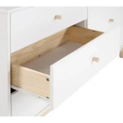 Dressers & Chests-Kirkland's Home Wood 6-Drawer Footed Dresser White