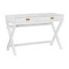 Office Furniture-Kirkland's Home Wood 2-Drawer X-Frame Desk White