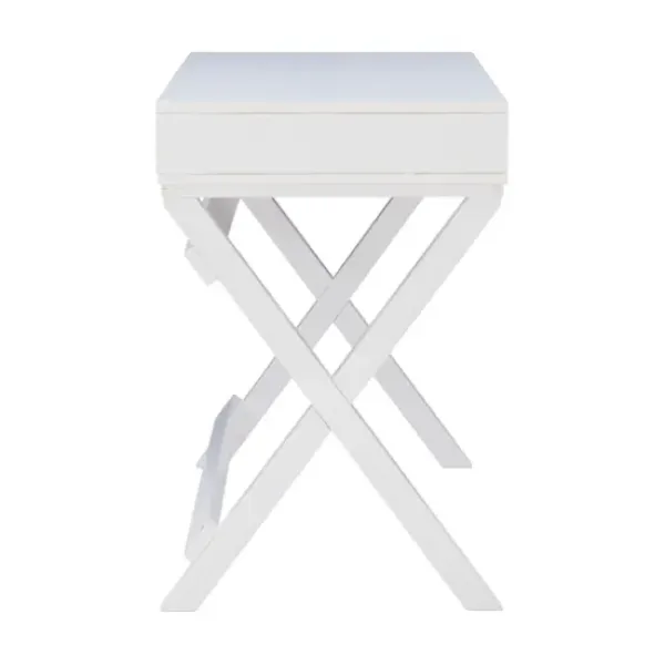 Office Furniture-Kirkland's Home Wood 2-Drawer X-Frame Desk White
