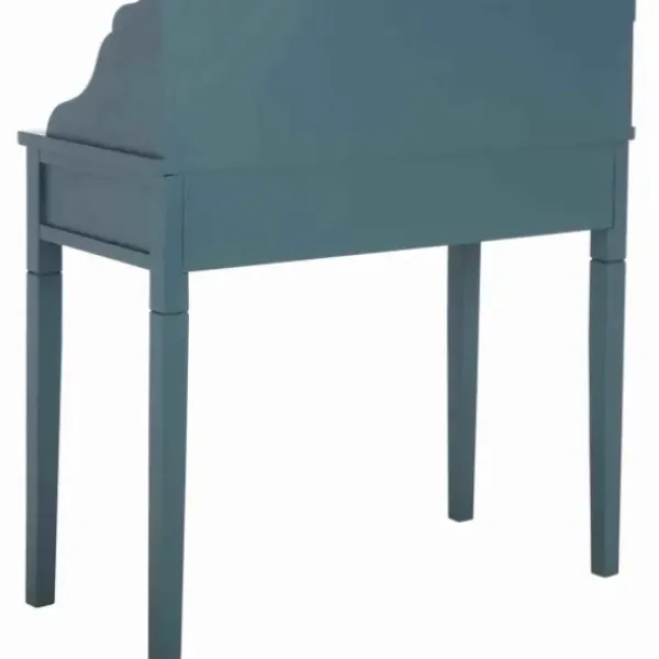 Office Furniture-Kirkland's Home Wood 5-Drawers Desk Blue