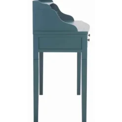 Office Furniture-Kirkland's Home Wood 5-Drawers Desk Blue