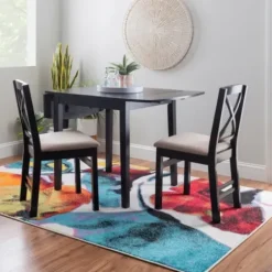 Dining Sets-Kirkland's Home Wood Drop Leaf 3-Pc. Dining Set Black