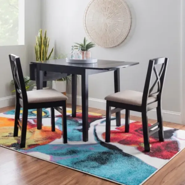 Dining Sets-Kirkland's Home Wood Drop Leaf 3-Pc. Dining Set Black