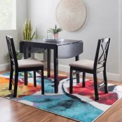 Dining Sets-Kirkland's Home Wood Drop Leaf 3-Pc. Dining Set Black