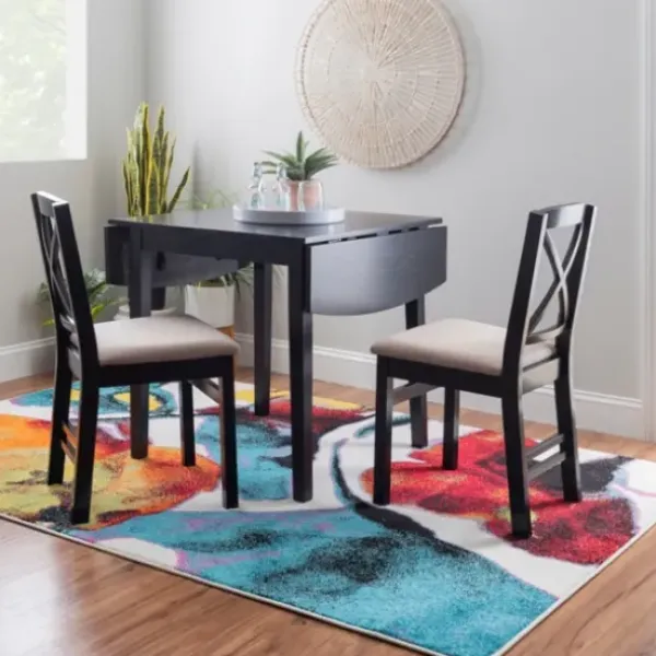 Dining Sets-Kirkland's Home Wood Drop Leaf 3-Pc. Dining Set Black