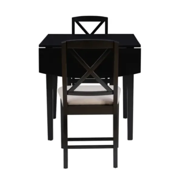 Dining Sets-Kirkland's Home Wood Drop Leaf 3-Pc. Dining Set Black
