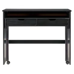 Office Furniture-Kirkland's Home Wood Extendable Desk Black