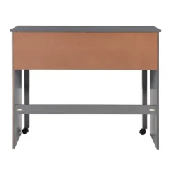 Office Furniture-Kirkland's Home Wood Extendable Desk Gray