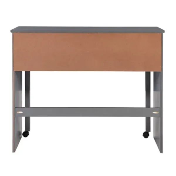 Office Furniture-Kirkland's Home Wood Extendable Desk Gray