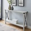 Entryway Furniture-Kirkland's Home Wood Farmhouse Console Table Gray