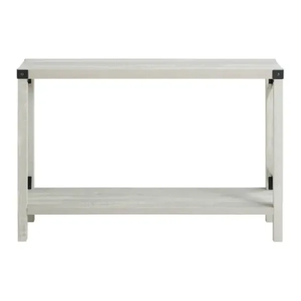 Entryway Furniture-Kirkland's Home Wood Farmhouse Console Table Gray