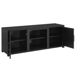 Tv Stands & Media Consoles-Kirkland's Home Wood Farmhouse Media Cabinet Black