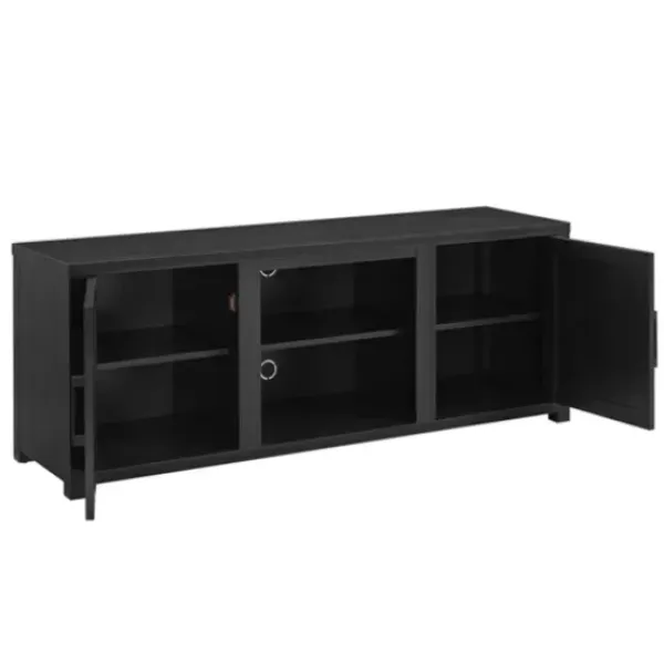 Tv Stands & Media Consoles-Kirkland's Home Wood Farmhouse Media Cabinet Black